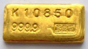 100-Gramm-Goldbarren- Schweiz
